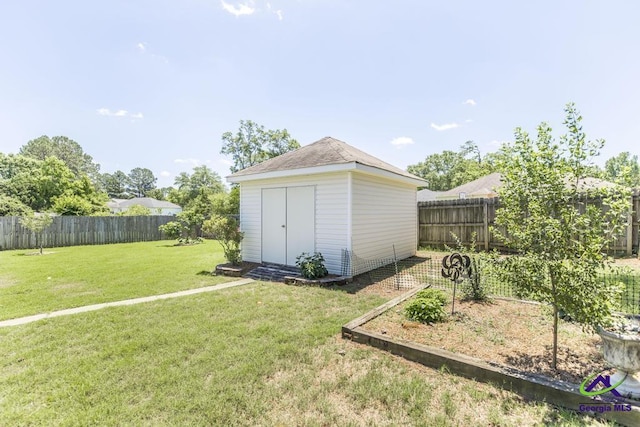 113 Castle Pines Dr, Bonaire, GA 31008 - view of shed featuring a garden