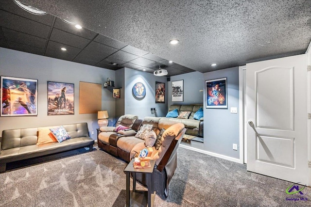 117 Richfield Cir, Kathleen, GA 31047 - cinema with carpet, baseboards, and recessed lighting
