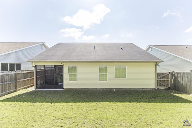 224 Allentown Ln, Macon, GA 31216 - back of house featuring a sunroom and a shingled roof