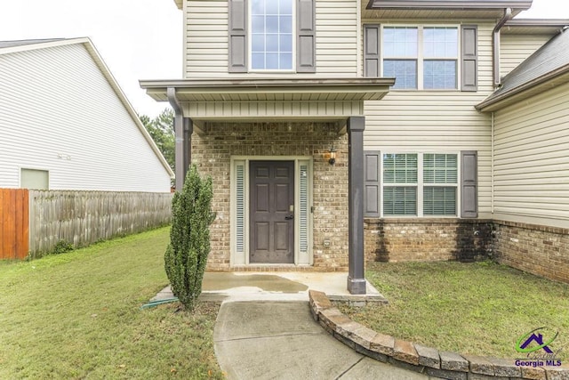 318 Flowing Meadows Dr, Bonaire, GA 31047 - doorway to property with brick siding