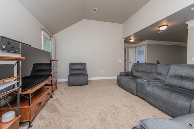 230 Misty Valley Ln, Bonaire, GA 31005 - living area with carpet and lofted ceiling