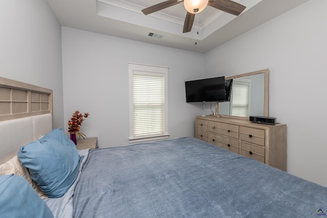 202 Brook Hollow Ct, Kathleen, GA 31047 - bedroom with a raised ceiling and ceiling fan