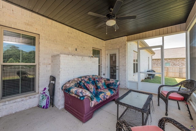 202 Brook Hollow Ct, Kathleen, GA 31047 - view of patio / terrace featuring a ceiling fan