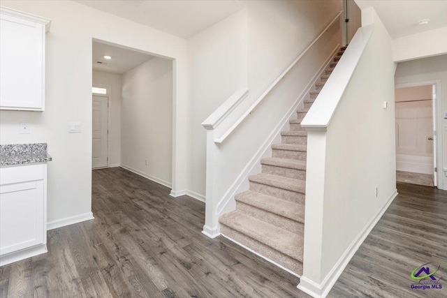 111 Farmers Way, Perry, GA 31069 - staircase with wood finished floors and recessed lighting