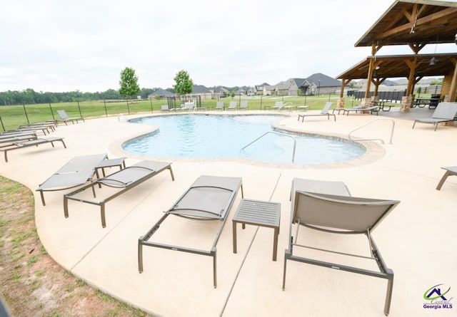 111 Farmers Way, Perry, GA 31069 - community pool featuring a gazebo and a patio area