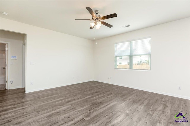 111 Farmers Way, Perry, GA 31069 - empty room with wood finished floors and ceiling fan