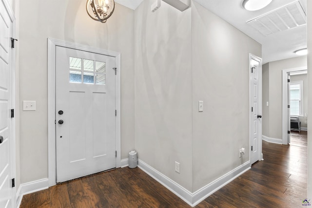 304 Kendall Ct, Perry, GA 31069 - entrance foyer featuring dark wood-style floors and baseboards