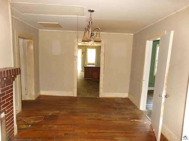 9533 US Highway 80 W, Culloden, GA 31016 - unfurnished dining area featuring hardwood / wood-style flooring and baseboards