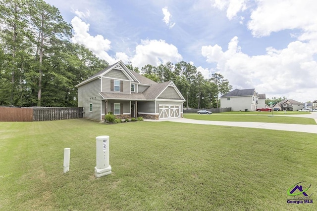 501 Adirondac Way, Bonaire, GA 31005 - craftsman-style house featuring concrete driveway, a garage, a porch, and stone siding