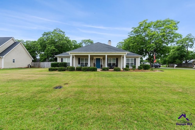 222 Duke Ln, Kathleen, GA 31047 - view of front of house with a chimney and covered porch