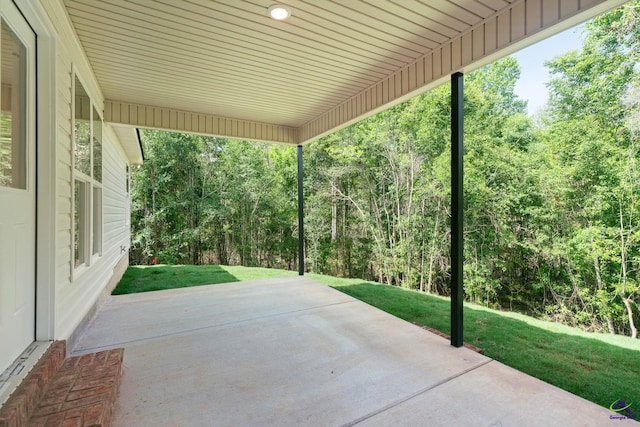 219 Christine Cir, Perry, GA 31069 - view of patio / terrace featuring a view of trees