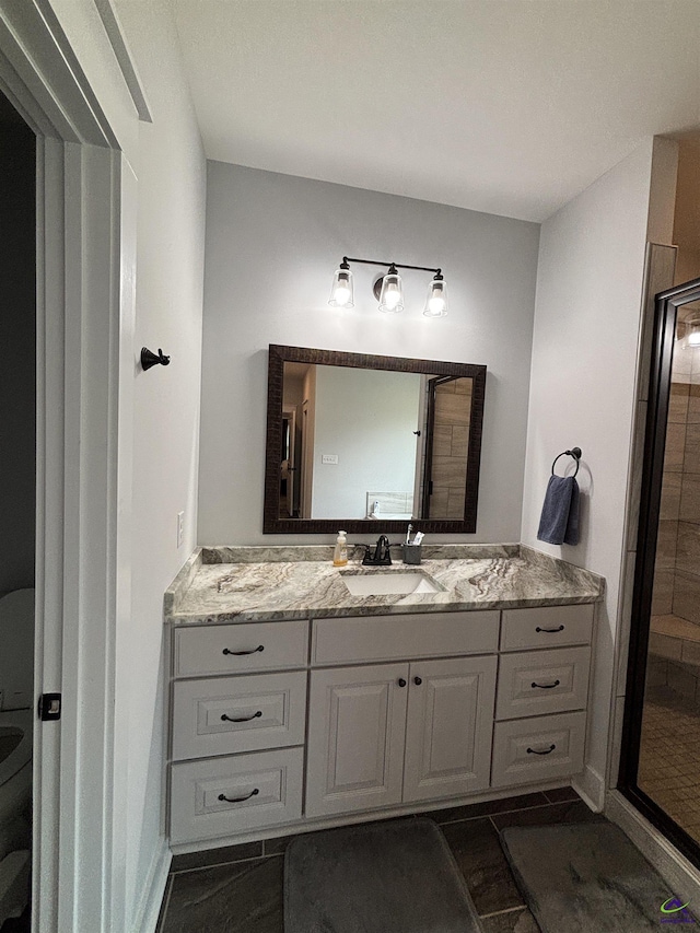 400 Rustic Live Oak Trl, Bonaire, GA 31005 - bathroom with vanity and a shower stall