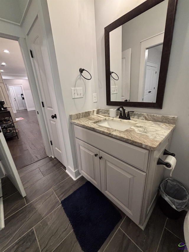 400 Rustic Live Oak Trl, Bonaire, GA 31005 - bathroom featuring vanity and baseboards