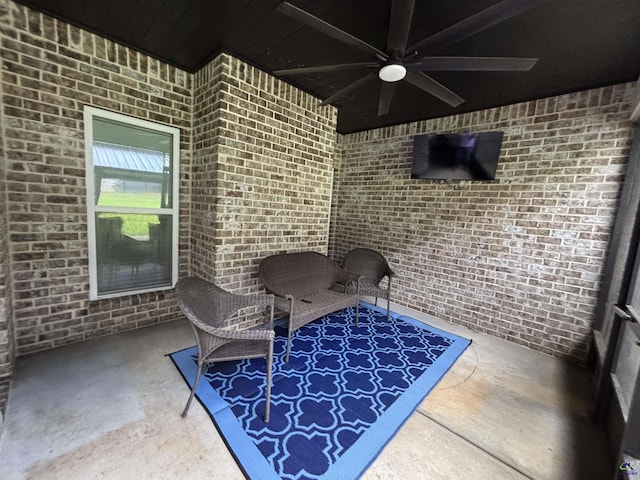 400 Rustic Live Oak Trl, Bonaire, GA 31005 - view of patio featuring ceiling fan