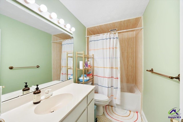 1414 Park Ave, Perry, GA 31069 - bathroom with vanity, shower / bath combo with shower curtain, and tile patterned floors