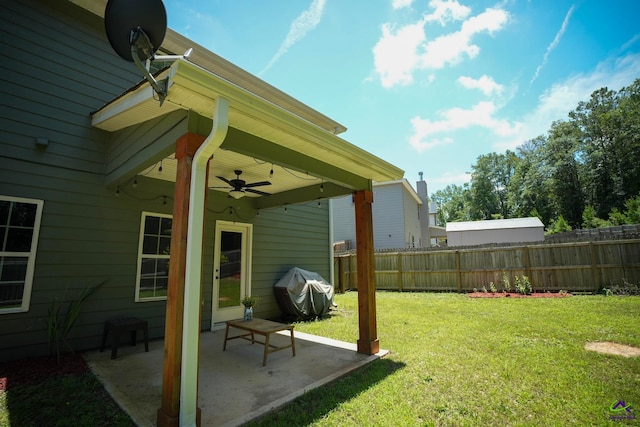 133 W River Cane Run, Perry, GA 31069 - view of yard featuring a ceiling fan and a patio