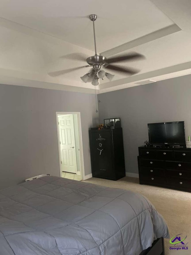 113 Ruzic Dr, Kathleen, GA 31047 - bedroom featuring light carpet and ceiling fan