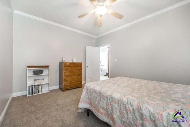 112 Verandah Ct, Bonaire, GA 31005 - carpeted bedroom featuring ornamental molding and ceiling fan