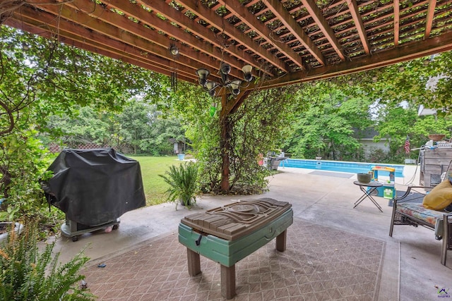 113 Chestnut Rd, Warner Robins, GA 31088 - view of patio featuring a grill and an outdoor pool
