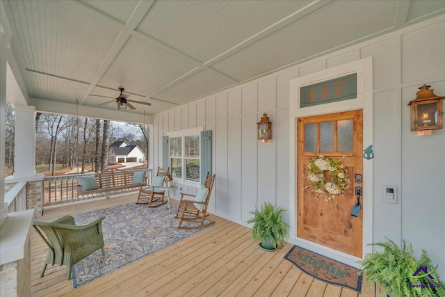 117 Pine Bough Trl, Perry, GA 31609 - porch with a ceiling fan