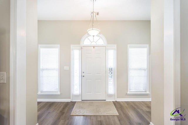 546 Grove Ln, Kathleen, GA 31047 - foyer featuring wood finished floors and plenty of natural light