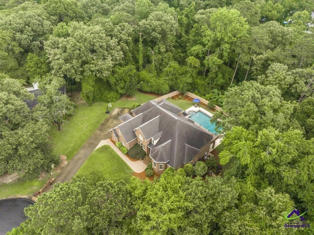 109 Black Oak Ct, Byron, GA 31008 - aerial view of property and surrounding area with a forest