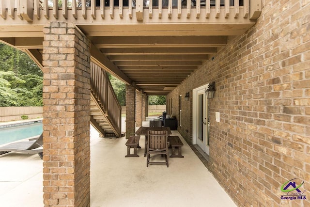 109 Black Oak Ct, Byron, GA 31008 - view of patio with stairway