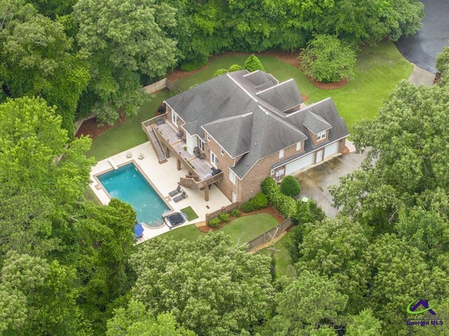 109 Black Oak Ct, Byron, GA 31008 - aerial view of property and surrounding area with a pool
