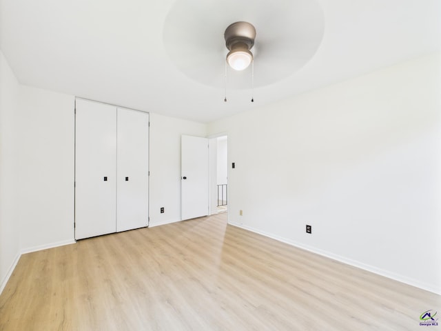 752 S Forest Lake Dr, Macon, GA 31210 - unfurnished bedroom featuring light wood-style floors and a closet