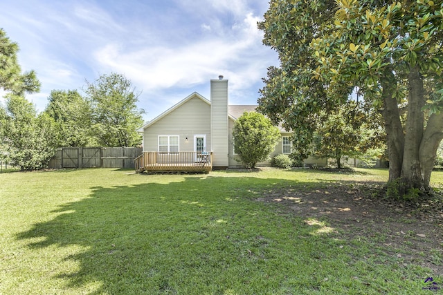 3560 S Lawrence Dr, Macon, GA 31216 - view of yard featuring a wooden deck