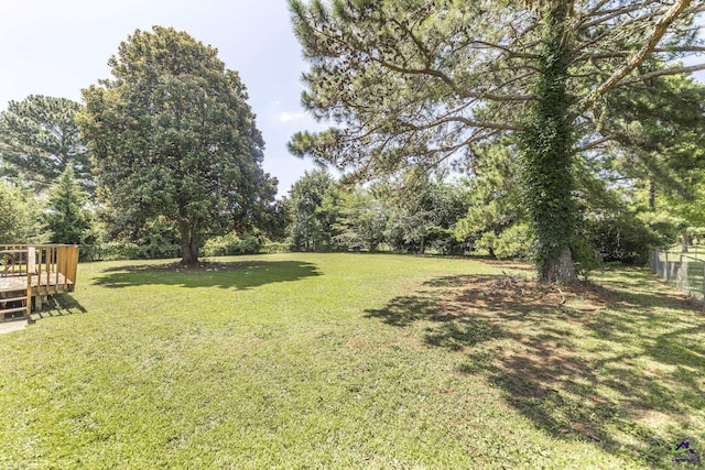 3560 S Lawrence Dr, Macon, GA 31216 - view of yard with a wooden deck