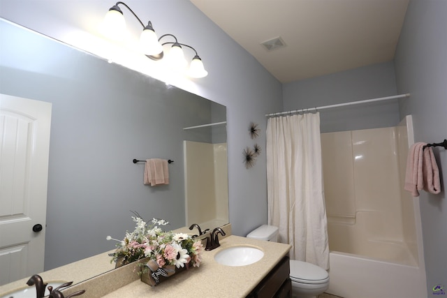 217 Wilsons Creek Bnd, Bonaire, GA 31005 - bathroom featuring vanity and shower / bath combination with curtain