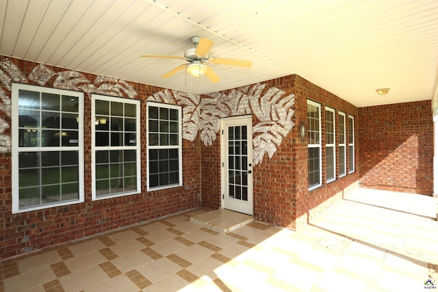 217 Wilsons Creek Bnd, Bonaire, GA 31005 - view of patio / terrace with ceiling fan