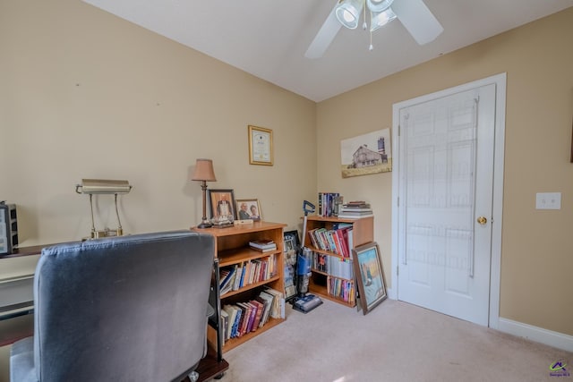 118 Quinelle Dr, Perry, GA 31069 - carpeted office space featuring ceiling fan