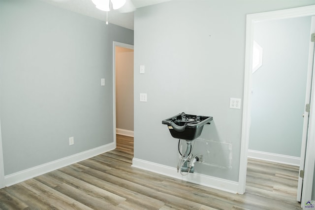 121 Spring Chase Cir, Kathleen, GA 31047 - spare room with wood finished floors and ceiling fan