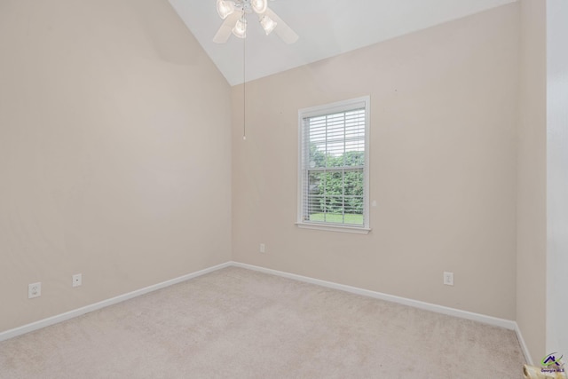 112 Finegand Pl, Warner Robins, GA 31088 - unfurnished room featuring carpet, a ceiling fan, and lofted ceiling