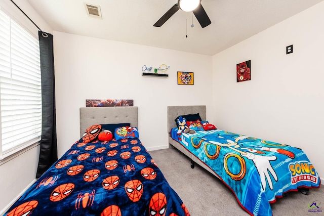 330 Hidden Creek Cir, Warner Robins, GA 31088 - bedroom featuring carpet floors and ceiling fan