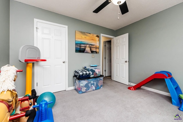 330 Hidden Creek Cir, Warner Robins, GA 31088 - playroom with carpet and a ceiling fan