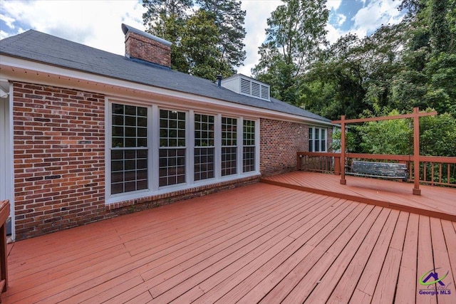 458 Pierce Ave, Macon, GA 31204 - view of wooden terrace