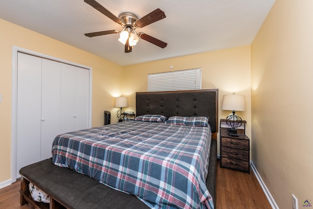 113 Stoneridge Dr, Warner Robins, GA 31088 - bedroom featuring wood finished floors, a closet, and ceiling fan