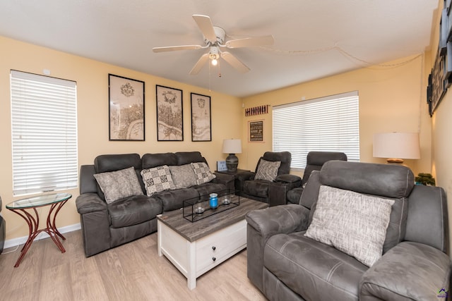 113 Stoneridge Dr, Warner Robins, GA 31088 - living room with light wood-type flooring and ceiling fan
