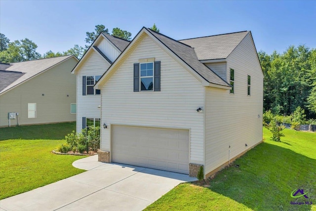 215TYNDALLWAY Tyndall Way, Perry, GA 31069 - view of front of property featuring a garage, a front yard, and concrete driveway