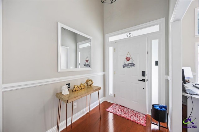 129 Sugarloaf Dr, Macon, GA 31204 - entrance foyer featuring dark wood-type flooring