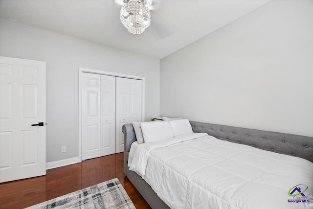 129 Sugarloaf Dr, Macon, GA 31204 - bedroom featuring wood finished floors and a closet