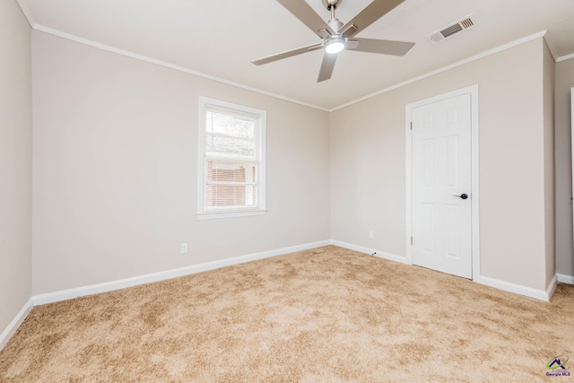 4354 Pio Nono Ave, Macon, GA 31206 - carpeted empty room featuring crown molding and ceiling fan
