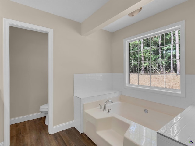 434 Barnes Rd, Jackson, GA 30233 - bathroom with a bath and wood finished floors