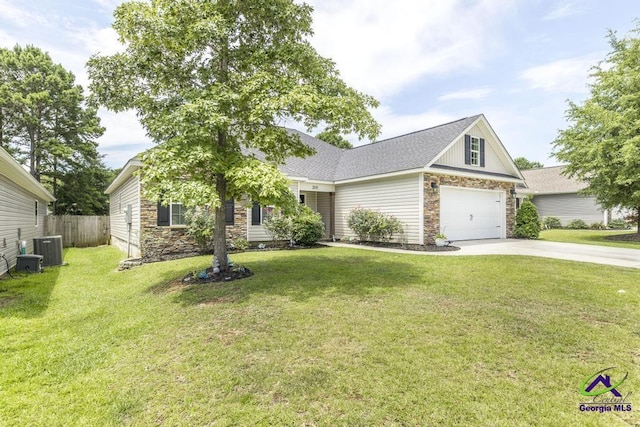306 Gibson Cir, Kathleen, GA 31047 - view of front of property featuring stone siding and driveway