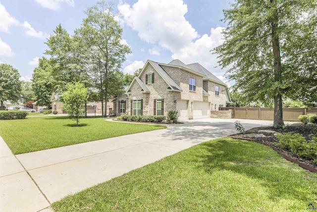 301 Vinings Place Dr, Warner Robins, GA 31088 - view of front facade with driveway, a garage, and brick siding