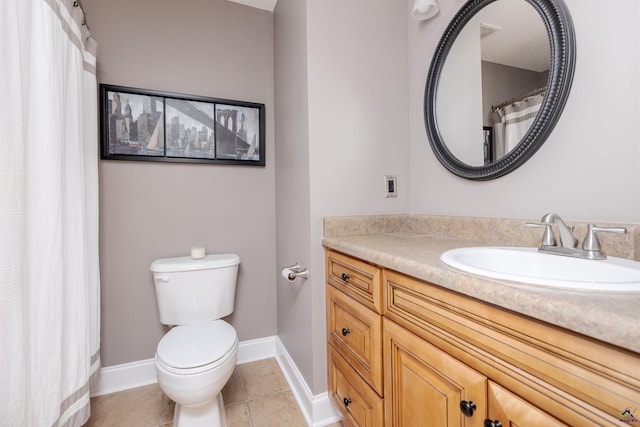 413 Madison Place Parkway, Byron, GA 31008 - bathroom featuring vanity, tile patterned floors, and a shower with curtain