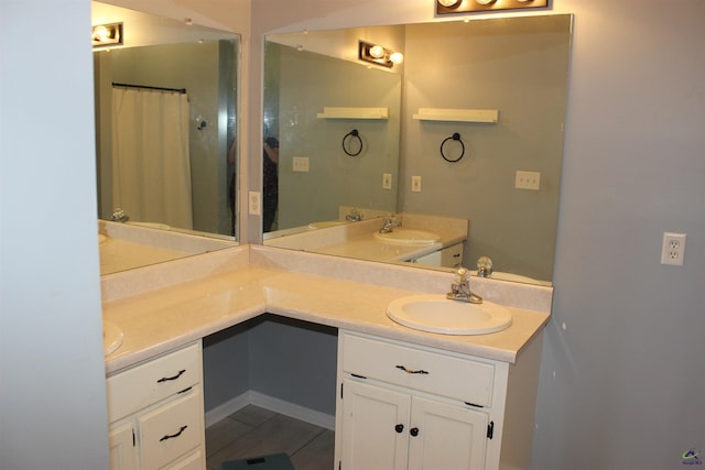 125 Buckskin Trl, Byron, GA 31008 - full bathroom with double vanity and tile patterned floors